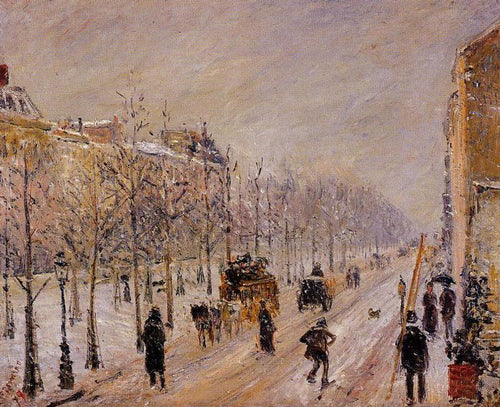 The Boulevards Under Snow (Camille Pissarro) - Reprodução com Qualidade Museu