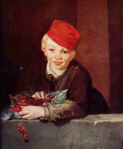 O menino com cerejas (Edouard Manet) - Reprodução com Qualidade Museu
