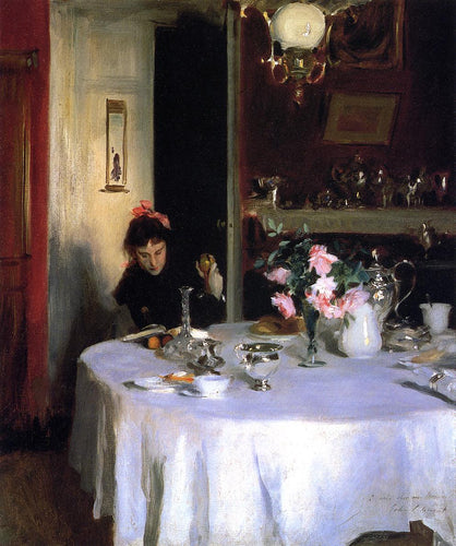 A mesa do café da manhã (John Singer Sargent) - Reprodução com Qualidade Museu