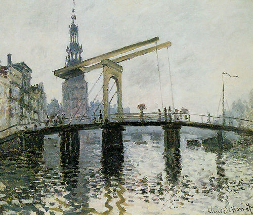 The Bridge, Amsterdam (Claude Monet) - Reprodução com Qualidade Museu