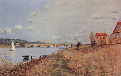 The Bridge At Argenteuil (Alfred Sisley) - Reprodução com Qualidade Museu