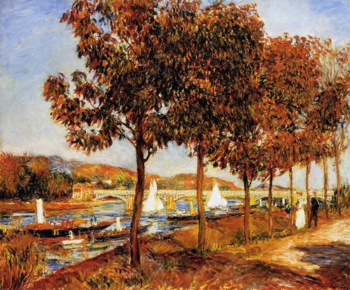 A ponte de Argenteuil no outono (Pierre-Auguste Renoir) - Reprodução com Qualidade Museu