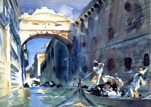 A ponte dos suspiros (John Singer Sargent) - Reprodução com Qualidade Museu