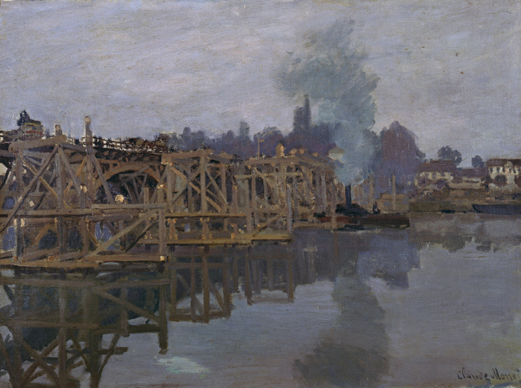 A ponte em reparo (Claude Monet) - Reprodução com Qualidade Museu