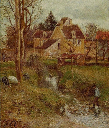 The Brook At Osny (Camille Pissarro) - Reprodução com Qualidade Museu