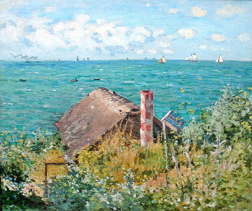 The Cabin At Saint-Adresse (Claude Monet) - Reprodução com Qualidade Museu