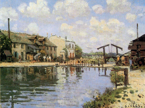 O Canal Saint Martin (Alfred Sisley) - Reprodução com Qualidade Museu