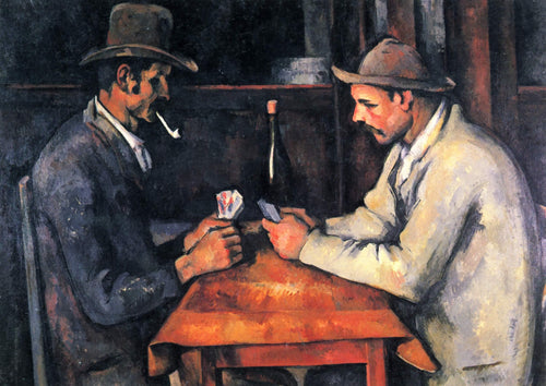 Os jogadores de cartas (Paul Cézanne) - Reprodução com Qualidade Museu