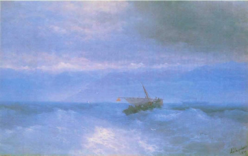 Cáucaso do mar (Ivan Aivazovsky) - Reprodução com Qualidade Museu
