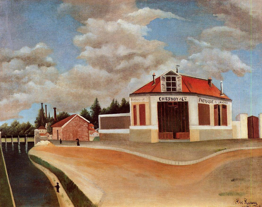 A fábrica de cadeiras em Alfortville (Henri Rousseau) - Reprodução com Qualidade Museu