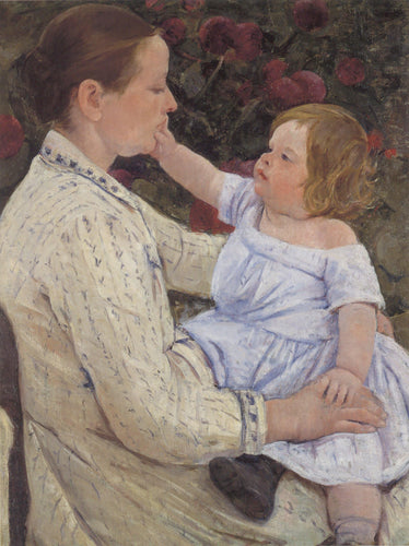The Childs Caress (Mary Cassatt) - Reprodução com Qualidade Museu
