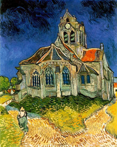 A Igreja em Auvers (Vincent Van Gogh) - Reprodução com Qualidade Museu