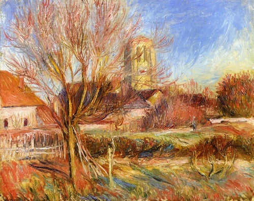 A Igreja em Essoyes (Pierre-Auguste Renoir) - Reprodução com Qualidade Museu