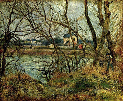 O Caminho de Escalada, Lhermitage (Camille Pissarro) - Reprodução com Qualidade Museu