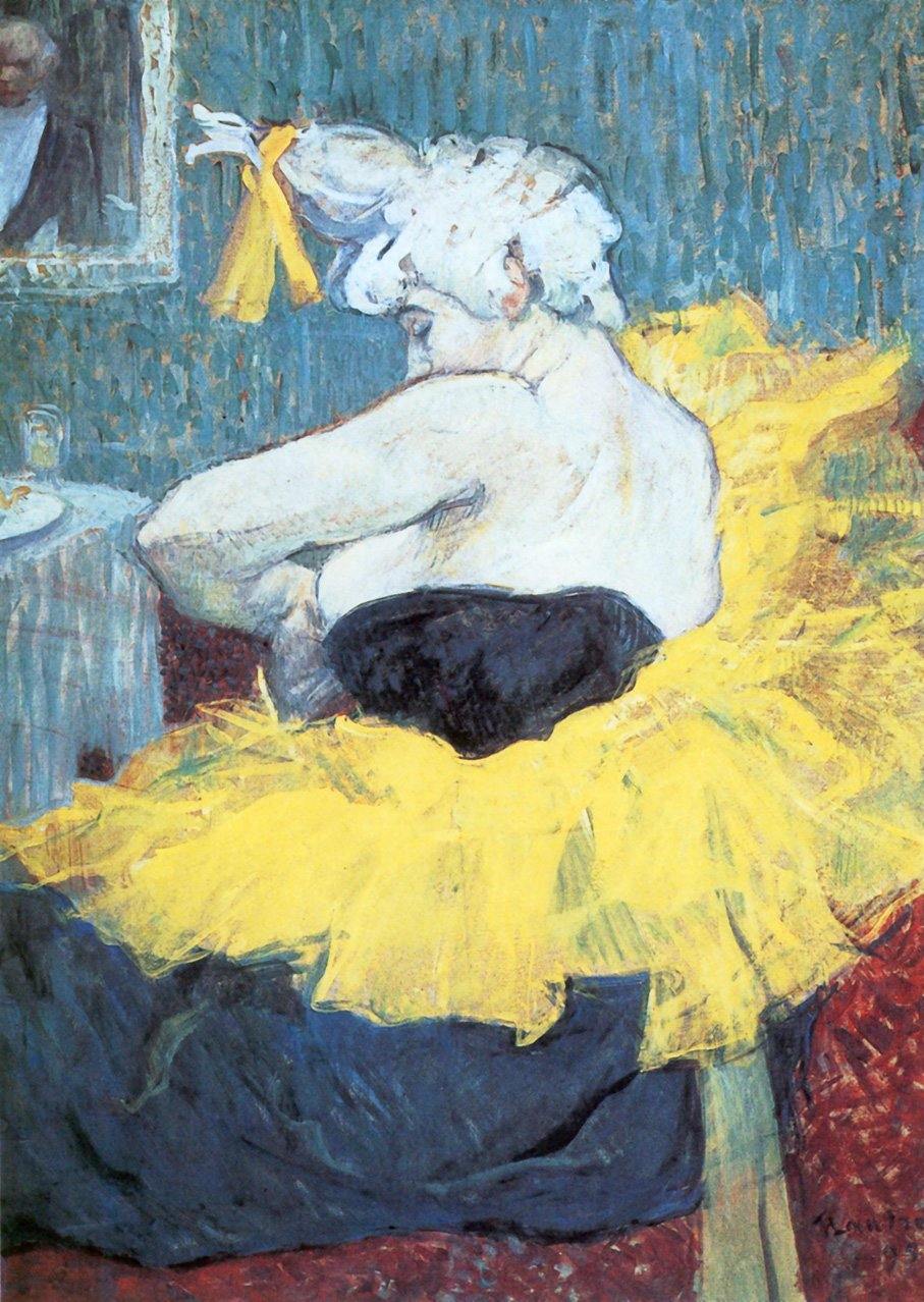 The Clownesse Cha-U-Kao no Moulin Rouge (Henri de Toulouse-Lautrec) - Reprodução com Qualidade Museu