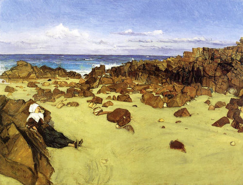 The Coast Of Brittany - Aka Alone With The Tide (James Abbott McNeill Whistler) - Reprodução com Qualidade Museu