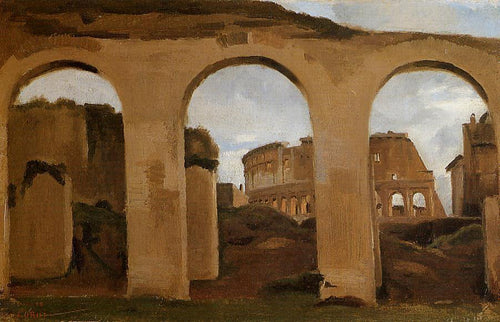 O Coliseu visto através das arcadas da Basílica de Constantino