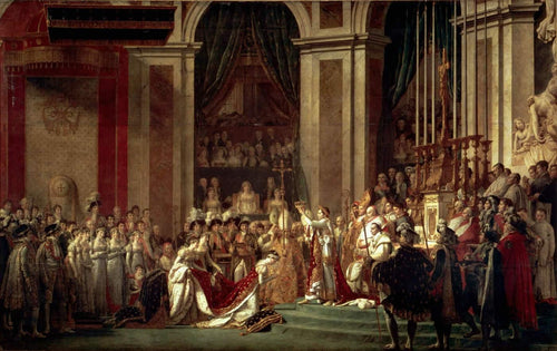 A coroação de Napoleão e Josefina (Jacques-Louis David) - Reprodução com Qualidade Museu