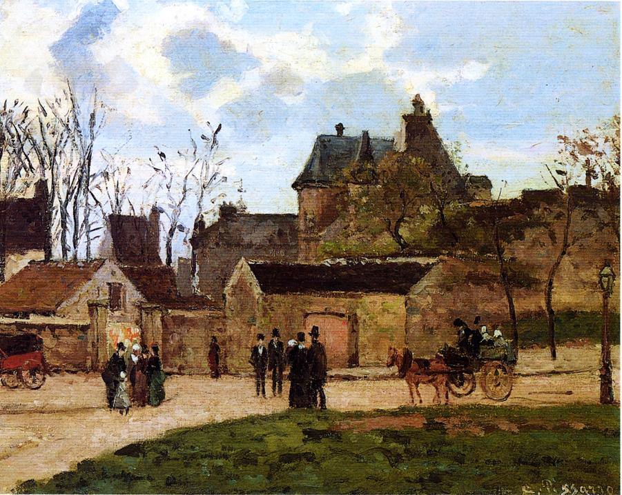 The Court House, Pontoise (Camille Pissarro) - Reprodução com Qualidade Museu