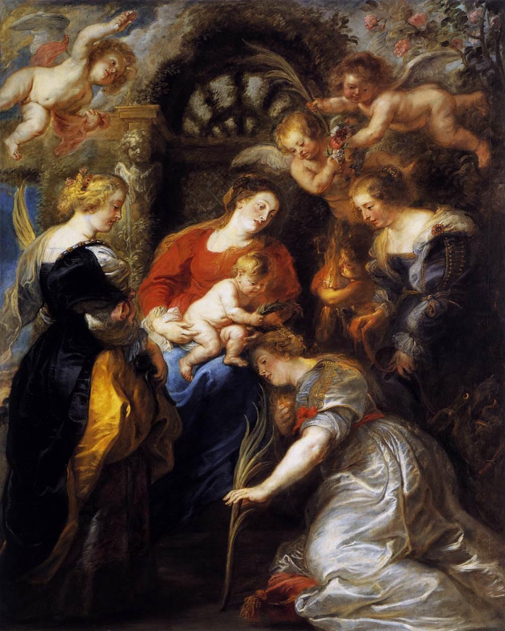 A Coroação de Santa Catarina (Peter Paul Rubens) - Reprodução com Qualidade Museu