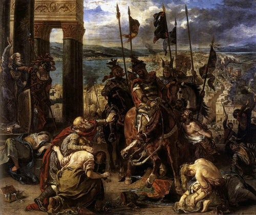 Os Cruzados - Entrada em Constantinopla (Eugene Delacroix) - Reprodução com Qualidade Museu