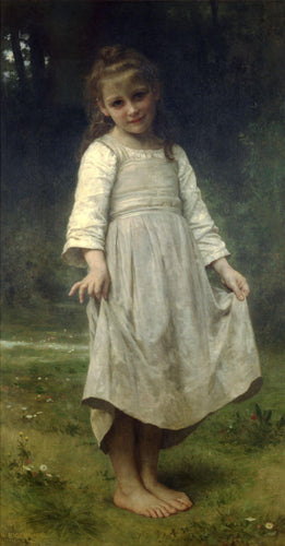 The Curtsey (William-Adolphe Bouguereau) - Reprodução com Qualidade Museu