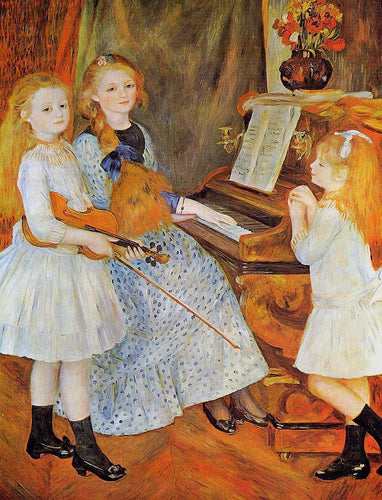 As Filhas de Catulle Mendes (Pierre-Auguste Renoir) - Reprodução com Qualidade Museu