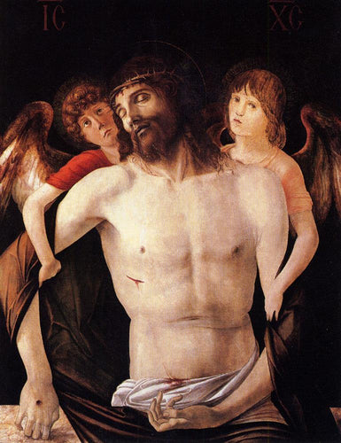 O Cristo Morto apoiado por dois anjos