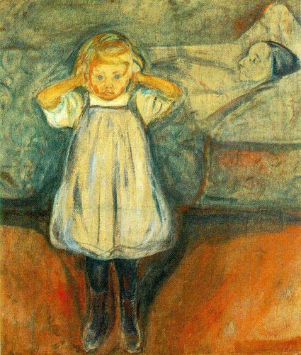 Morte e a criança - a mãe morta (Edvard Munch) - Reprodução com Qualidade Museu