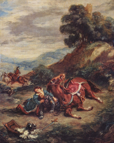 A morte de laras (Eugene Delacroix) - Reprodução com Qualidade Museu