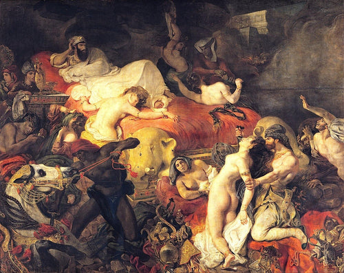 Morte de Sardanapalus (Eugene Delacroix) - Reprodução com Qualidade Museu