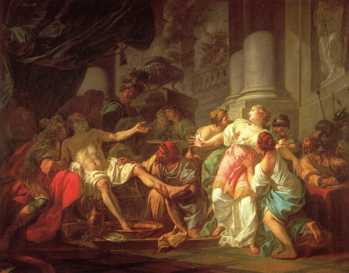 The Death Of Seneca (Jacques-Louis David) - Reprodução com Qualidade Museu