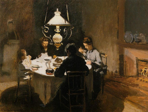 O jantar (Claude Monet) - Reprodução com Qualidade Museu