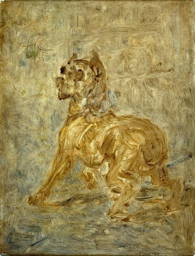 The Dog, Sketch Of Touc (Henri de Toulouse-Lautrec) - Reprodução com Qualidade Museu