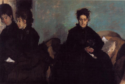 Duchessa Di Montejasi com suas filhas, Elena e Camilla (Edgar Degas) - Reprodução com Qualidade Museu