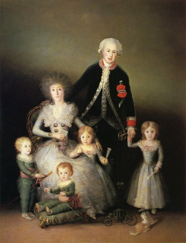 O duque de Osuna e sua família