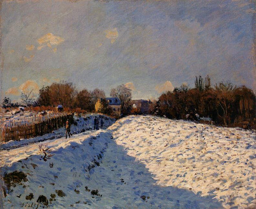 O efeito da neve em Argenteuil (Alfred Sisley) - Reprodução com Qualidade Museu