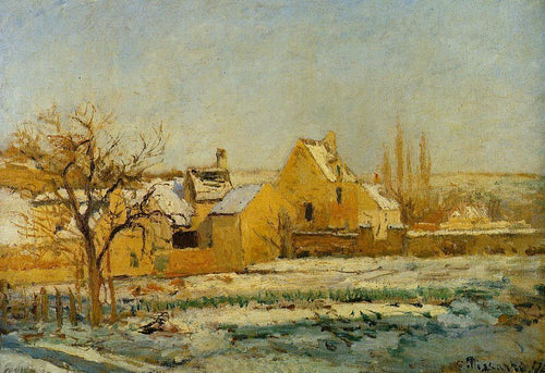 O efeito da neve em Hermitage (Camille Pissarro) - Reprodução com Qualidade Museu