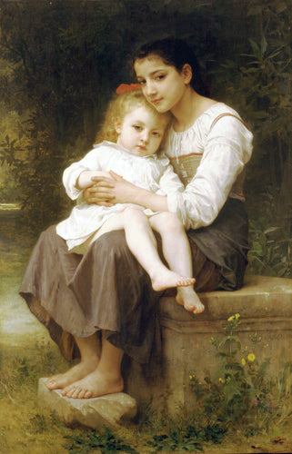 A irmã mais velha (William-Adolphe Bouguereau) - Reprodução com Qualidade Museu