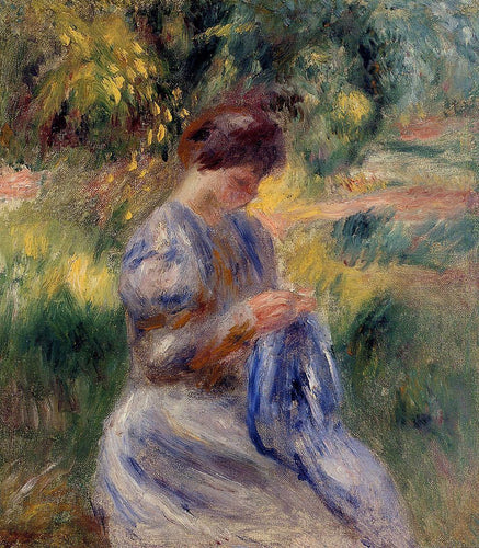 A bordadeira (Pierre-Auguste Renoir) - Reprodução com Qualidade Museu