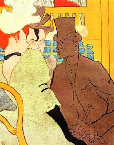 O Inglês no Moulin Rouge (Henri de Toulouse-Lautrec) - Reprodução com Qualidade Museu