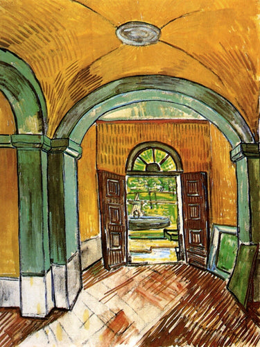 Hall de entrada do Hospital Saint Paul (Vincent Van Gogh) - Reprodução com Qualidade Museu