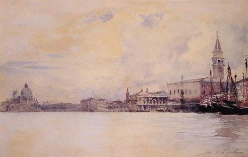A entrada para o Grande Canal de Veneza (John Singer Sargent) - Reprodução com Qualidade Museu