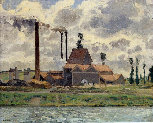 A fabrica (Camille Pissarro) - Reprodução com Qualidade Museu