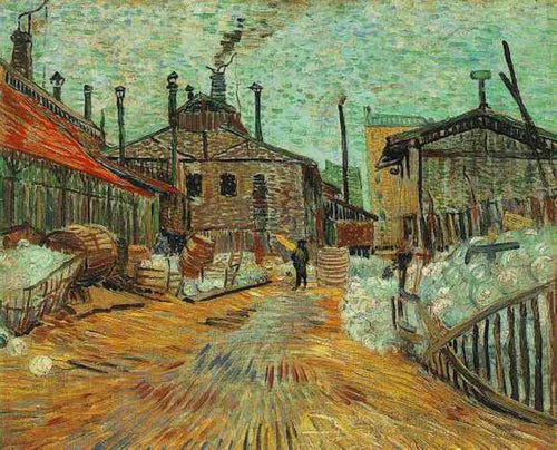 A fábrica em Asnières (Vincent Van Gogh) - Reprodução com Qualidade Museu