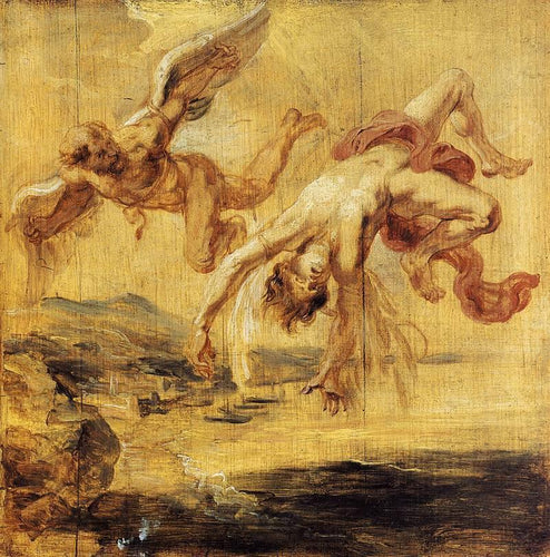 A Queda De Ícaro (Peter Paul Rubens) - Reprodução com Qualidade Museu