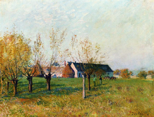 A Fazenda em Trou D Enfer, Manhã de Outono (Alfred Sisley) - Reprodução com Qualidade Museu