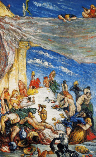A Festa - O Banquete de Nabucodonosor (Paul Cézanne) - Reprodução com Qualidade Museu