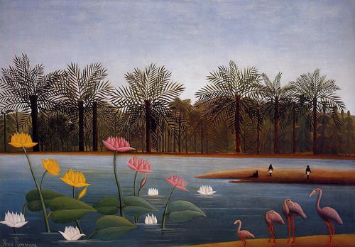 Os flamingos (Henri Rousseau) - Reprodução com Qualidade Museu