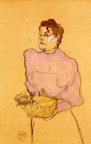 O vendedor de flores (Henri de Toulouse-Lautrec) - Reprodução com Qualidade Museu